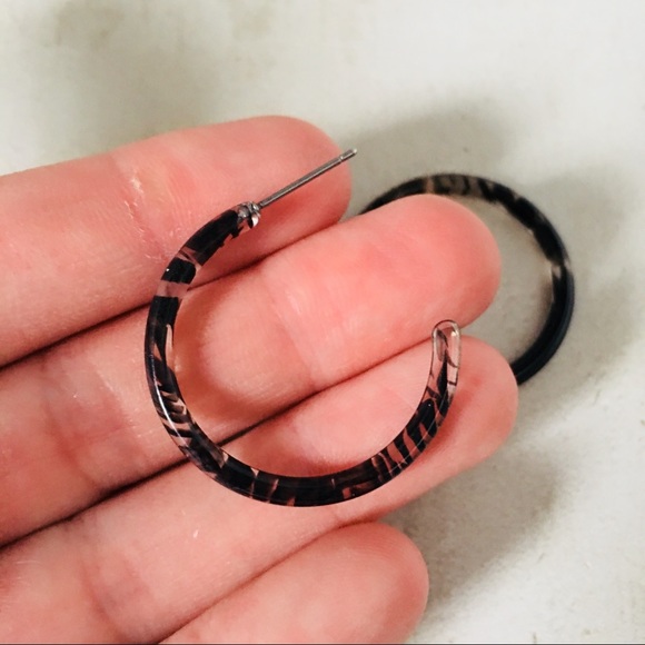 1” - Small Delicate Hoops Acrylic Hoops - Picture 3 of 3